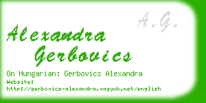 alexandra gerbovics business card